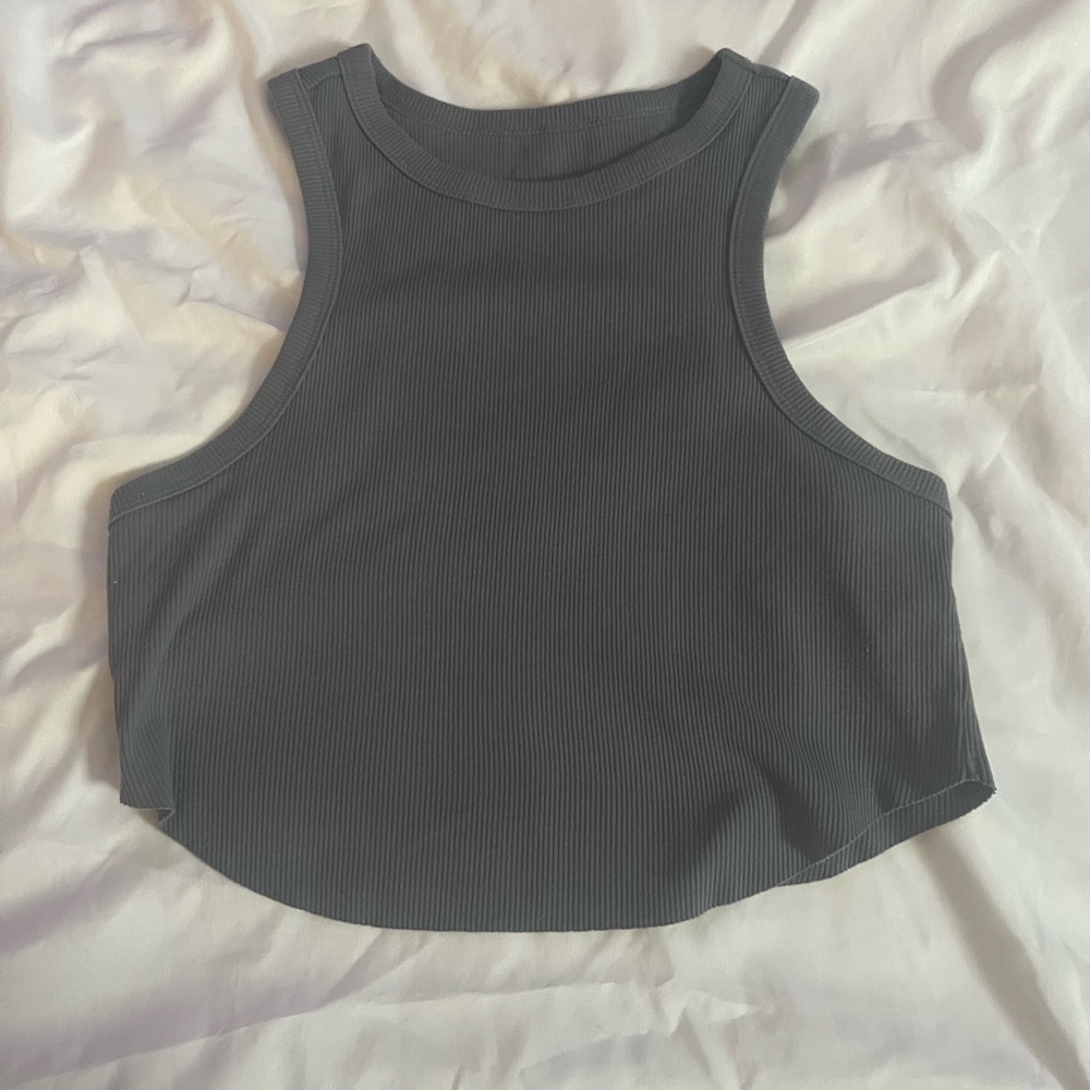 Wild Fable Charcoal Ribbed Tank Top